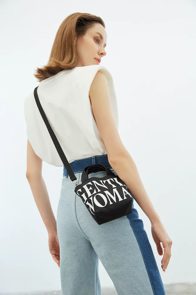GENTLEWOMAN★GW BLACK MICRO CANVAS TOTE トート 日本未入荷 GENTLEWOMAN Micro Canvas Tote Bag: Black | LOBeauty | Shop
