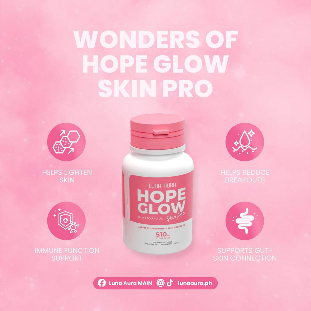 Hope Glow Skin Pro 510mg (30 Capsules) | LOBeauty | Shop Filipino Beauty Brands in the UAE Hope Glow Skin Pro 510mg (30 Capsules) | LOBeauty | Shop Filipino Beauty Brands in the UAE