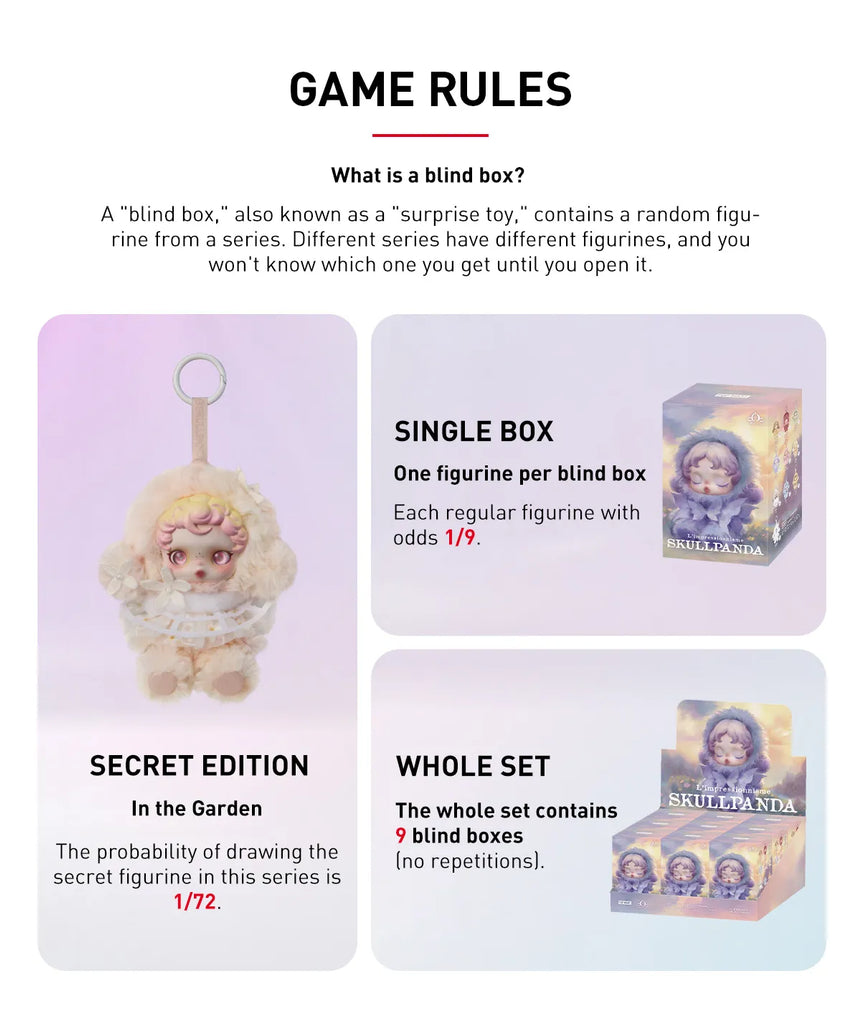 (PREORDER: EDA MID-JUNE) SKULLPANDA L’impressionnisme Series Plush Doll Pendant