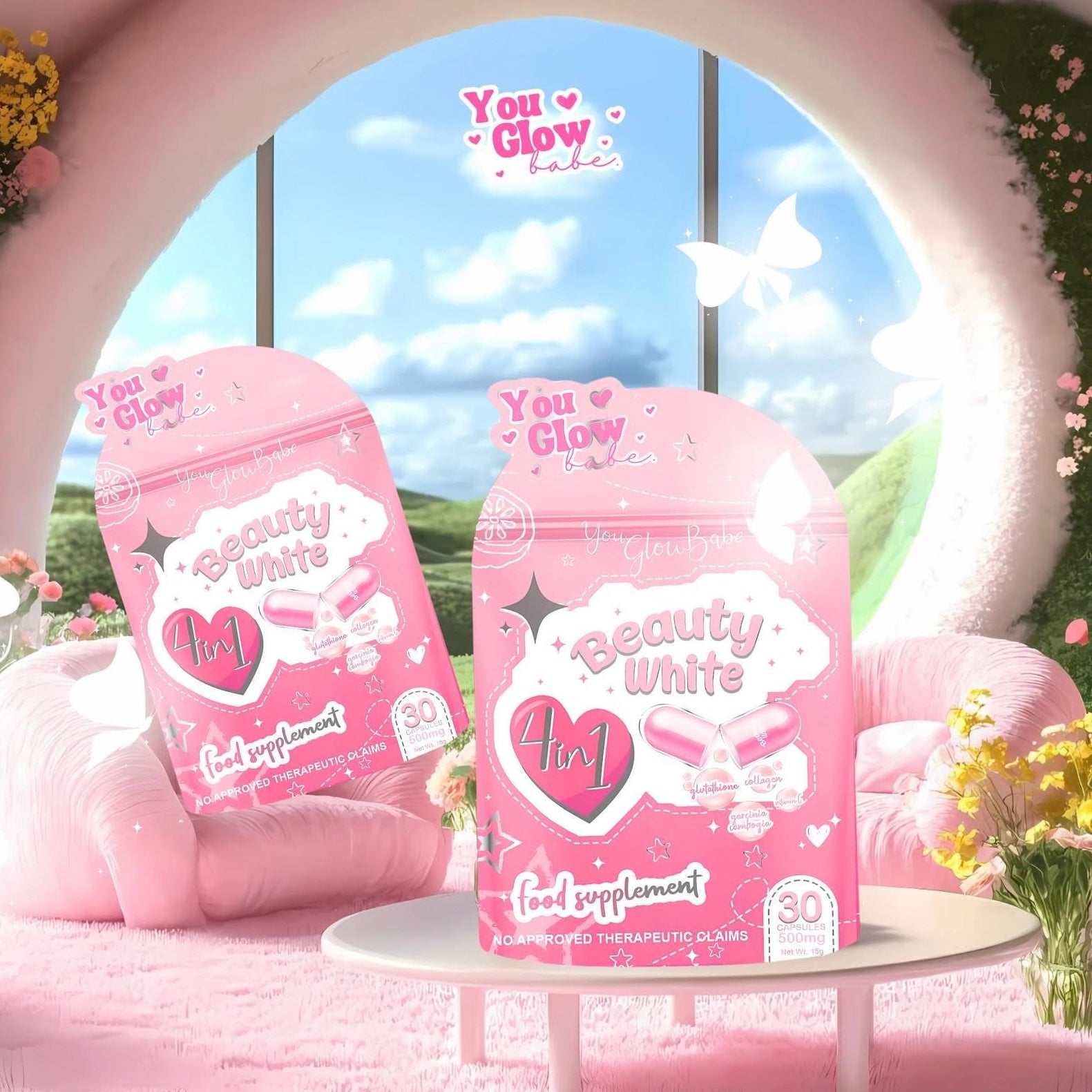 harga glutathione collagen soap 2 Packs Gluta White & Clarifying & Exfoliating 190g Gluta White Glutathione & Collagen