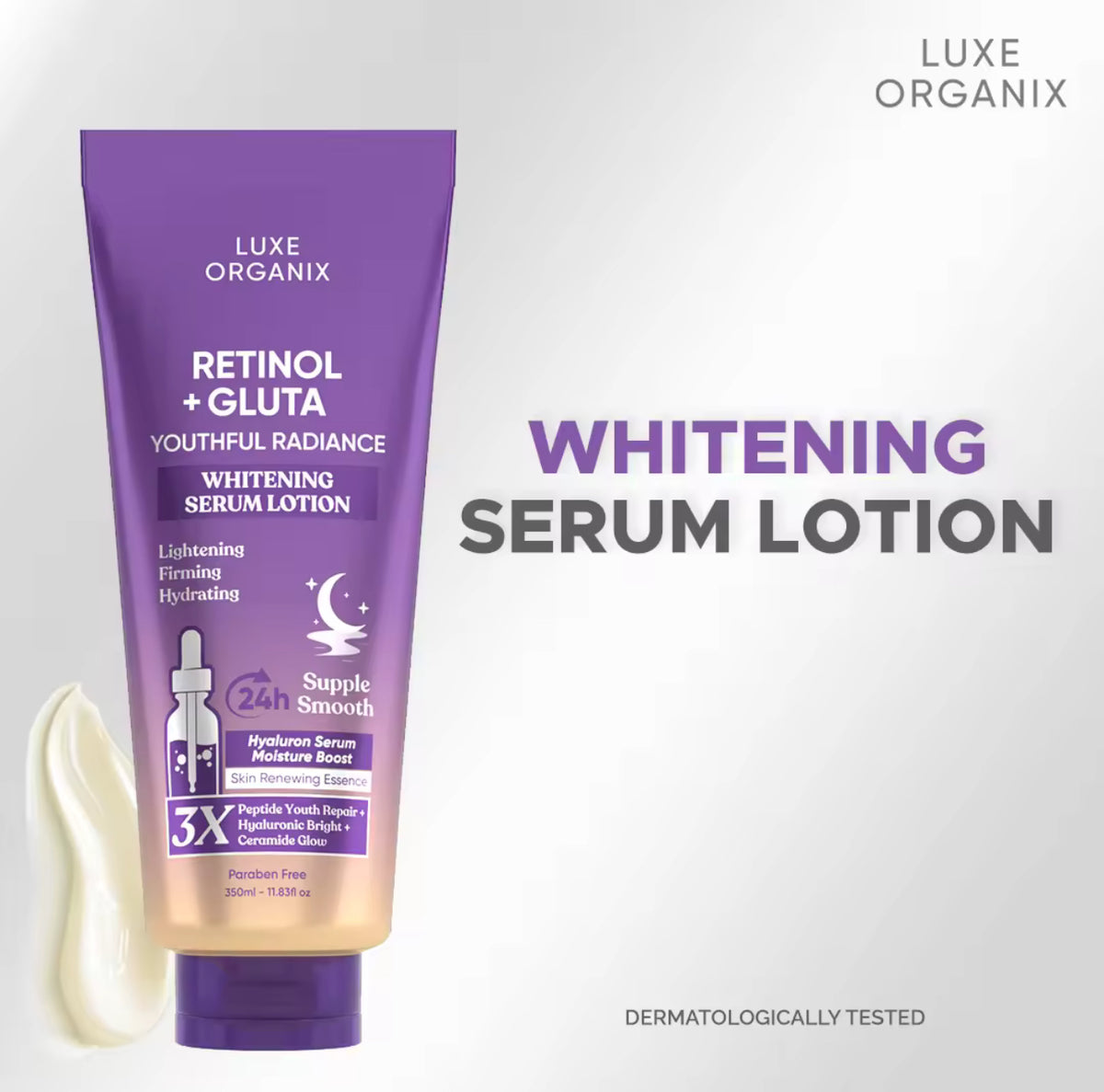 Luxe Organix Retinol + Gluta Youthful Radiance Whitening Serum Lotion ...