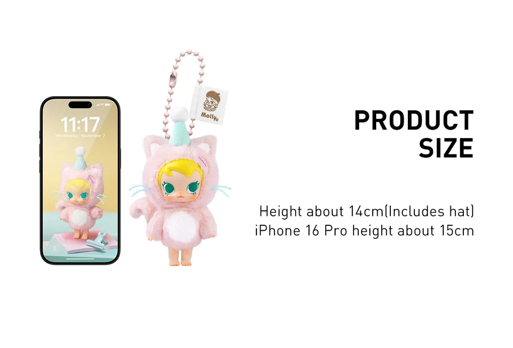 Baby Molly Pocket Friends Series-Vinyl Plush Pendant