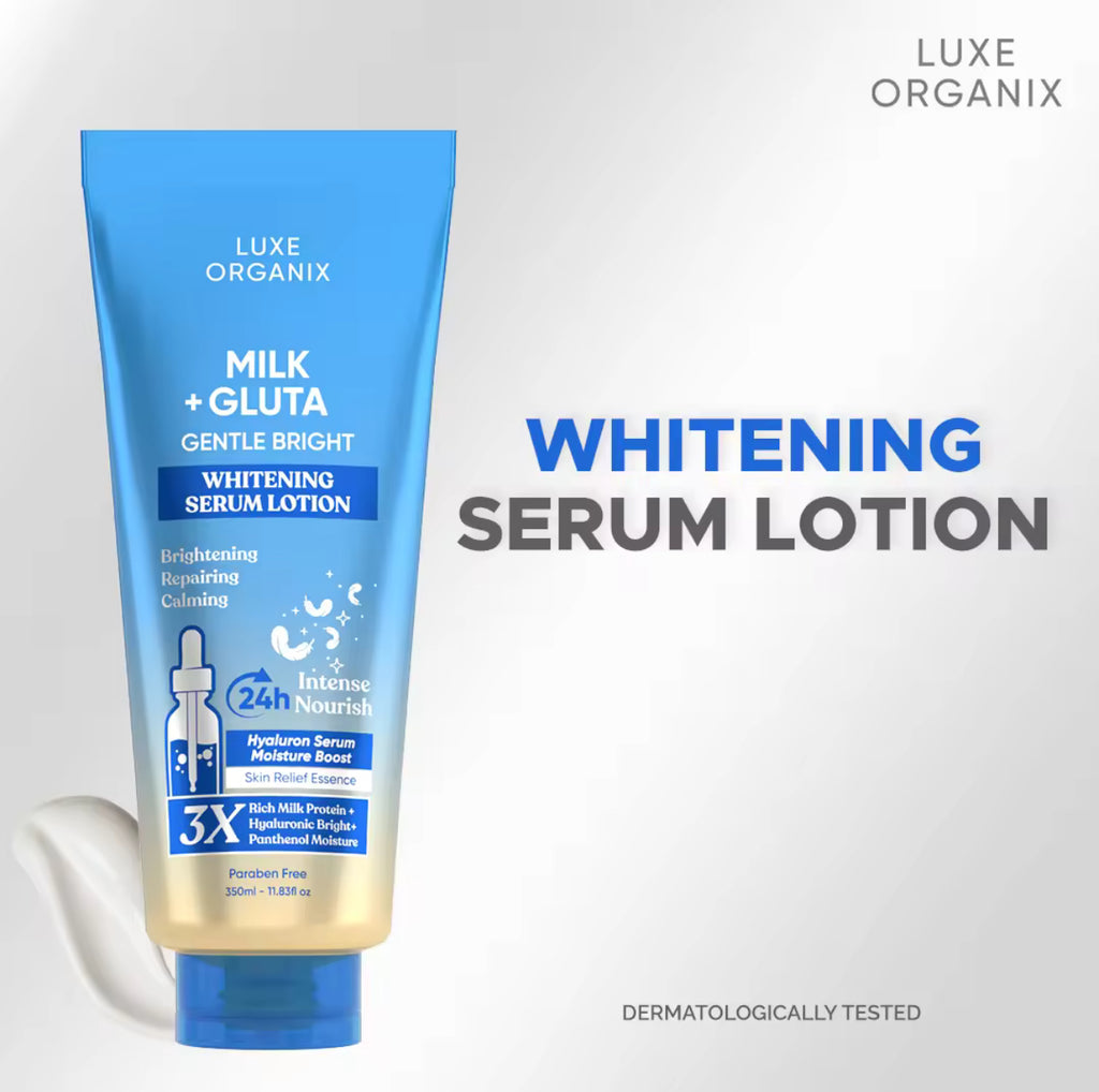 Luxe Organix Milk + Gluta Gentle Bright Whitening Serum Lotion