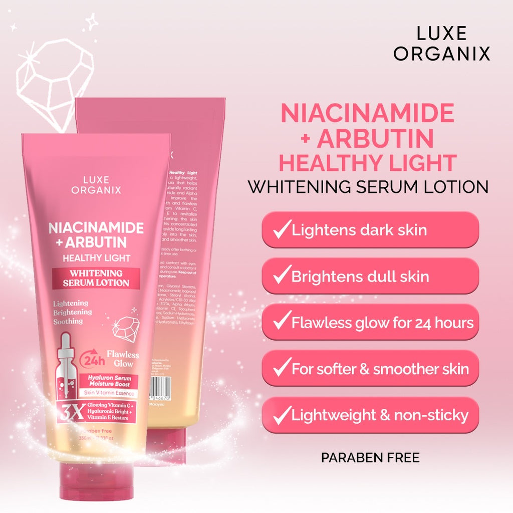 Luxe Organix Niacinamide + Arbutin Healthy Light Whitening Serum Lotion - LOBeauty | Shop Filipino Beauty Brands in the UAE