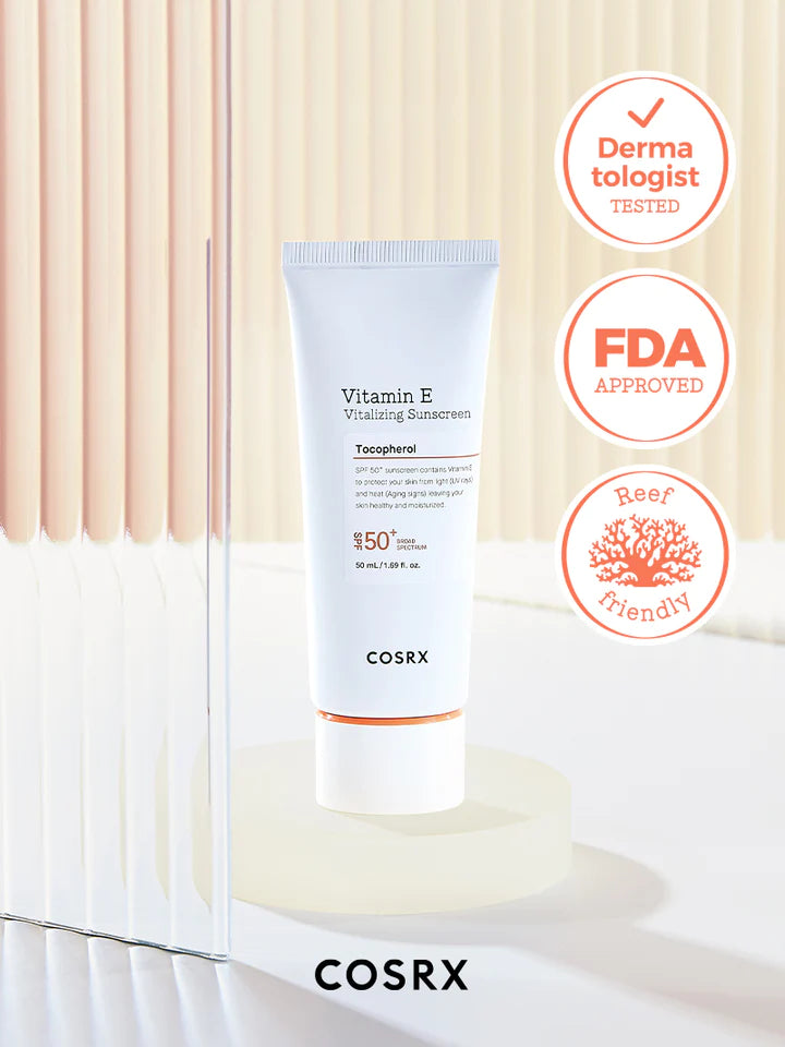 COSRX Vitamin E Vitalizing Sunscreen SPF 50+ 50ml - LOBeauty | Shop Filipino Beauty Brands in the UAE
