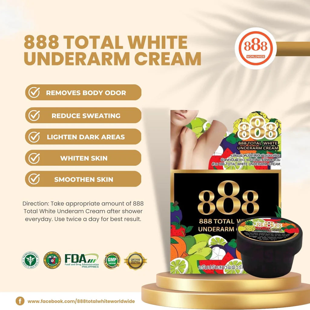 888 Total White Underarm Whitening Cream