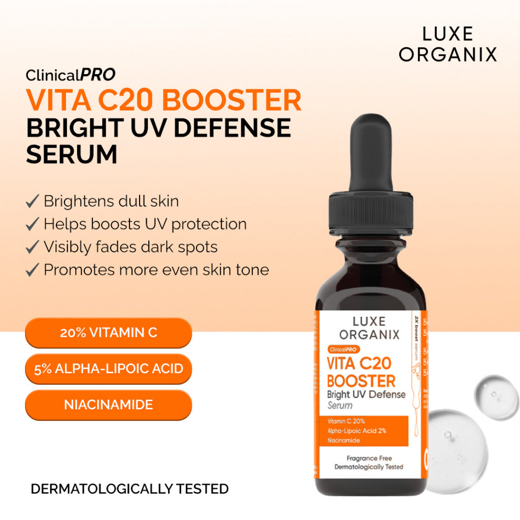 Luxe Organix ClinicalPro Vita C20 Booster Bright UV Defense Serum