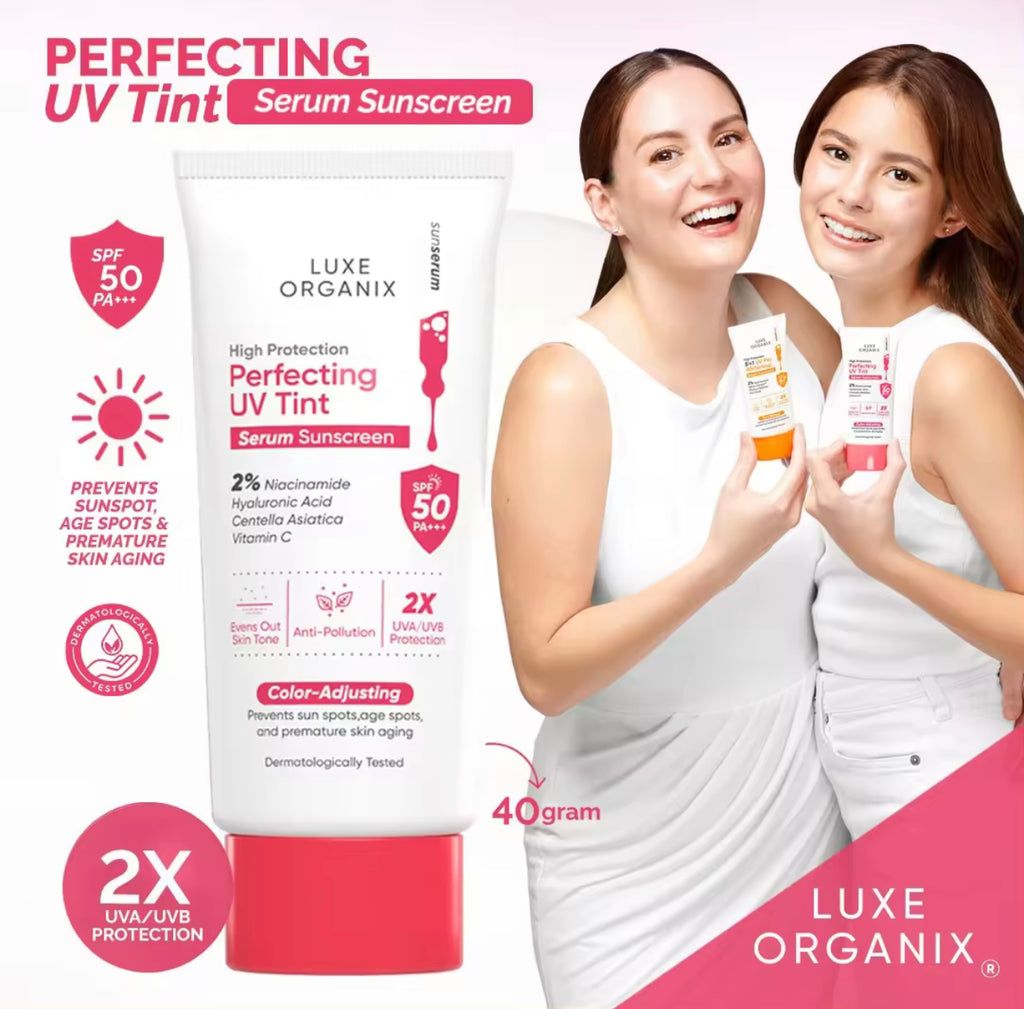 Luxe Organix Perfecting UV Tint Color-Adjusting Serum Sunscreen SPF50 PA+++