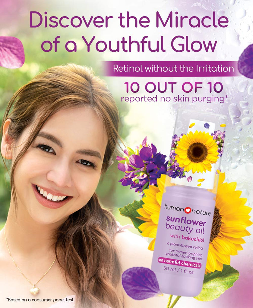 Human Nature Sunflower Beauty Oil with Bakuchiol 30ml - LOBeauty | Shop Filipino Beauty Brands in the UAE