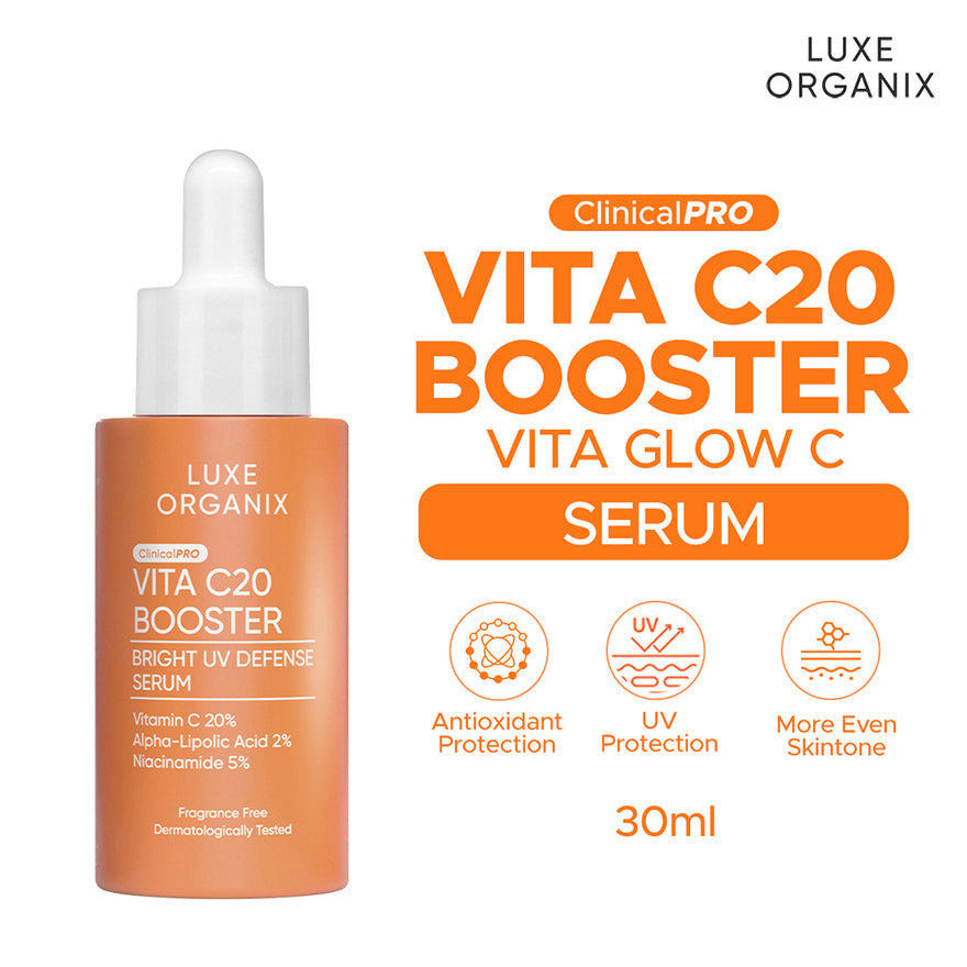 Luxe Organix ClinicalPro Vita C20 Booster Bright UV Defense Serum