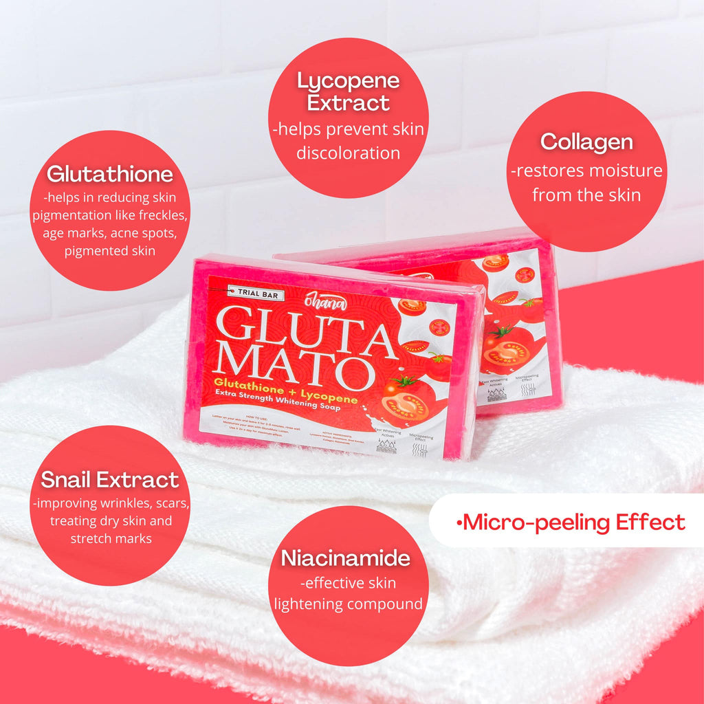Ohana Cosmetics Glutathione + Lycopene Extra Strength Whitening Soap
