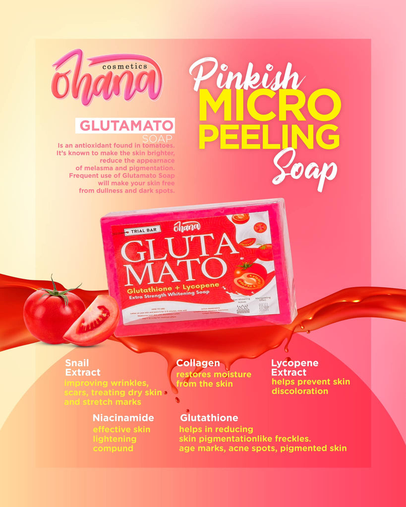 Ohana Cosmetics Glutathione + Lycopene Extra Strength Whitening Soap - LOBeauty | Shop Filipino Beauty Brands in the UAE