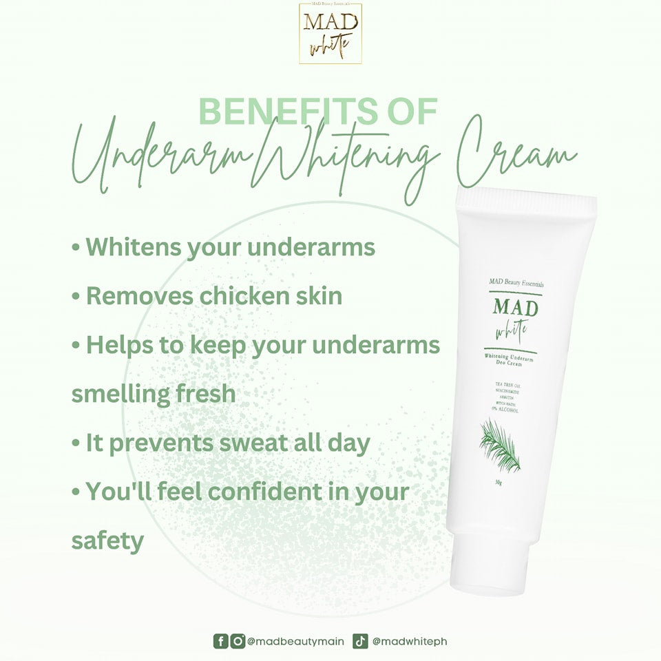 MAD White Whitening Underarm Deo Cream 30g - LOBeauty | Shop Filipino Beauty Brands in the UAE