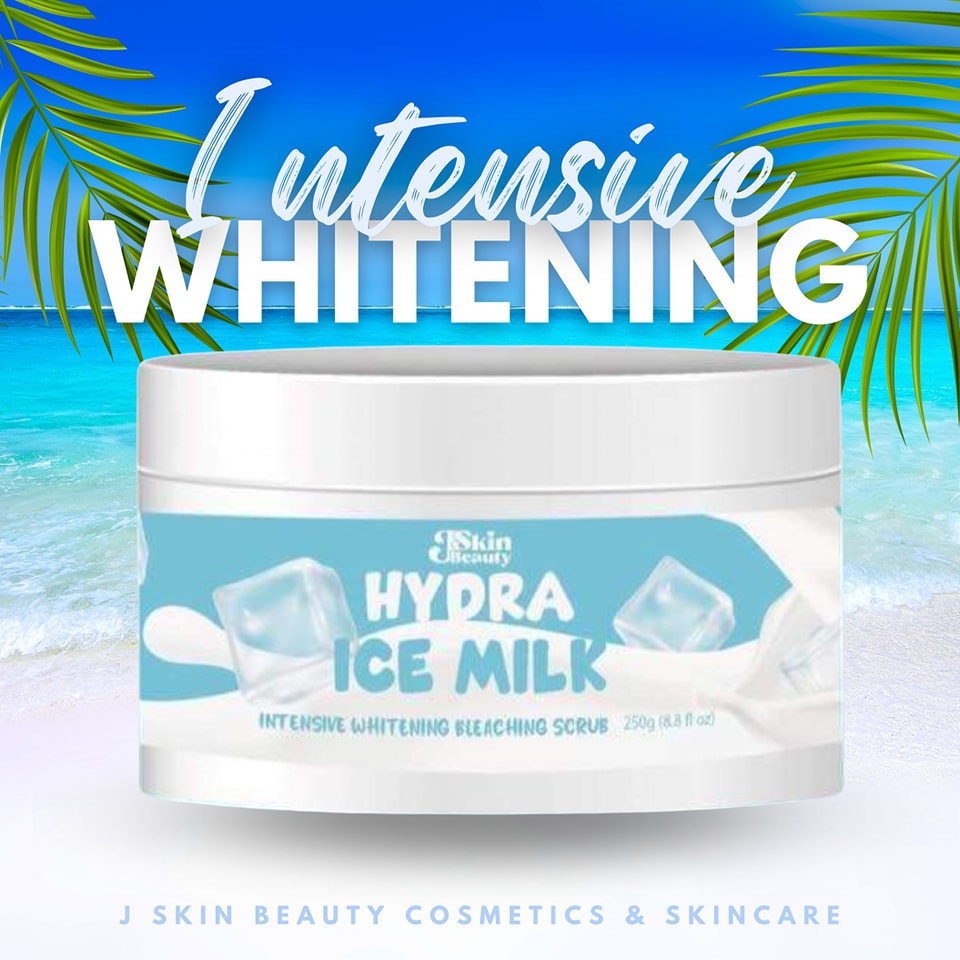 JSkin Beauty Hydra Ice Milk Intensive Whitening Bleaching Scrub 250g - LOBeauty | Shop Filipino Beauty Brands in the UAE