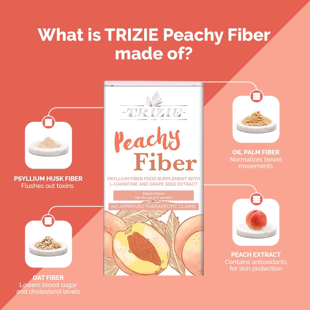 TRIZIE Peachy Fiber 3 Day (20g x 3 sachets) - LOBeauty | Shop Filipino Beauty Brands in the UAE