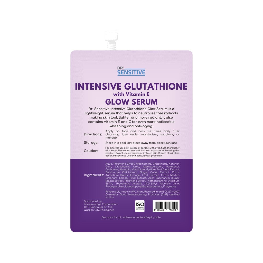 Dr. Sensitive Intensive Glutathione Glow Serum With Vit E 10ml - LOBeauty | Shop Filipino Beauty Brands in the UAE