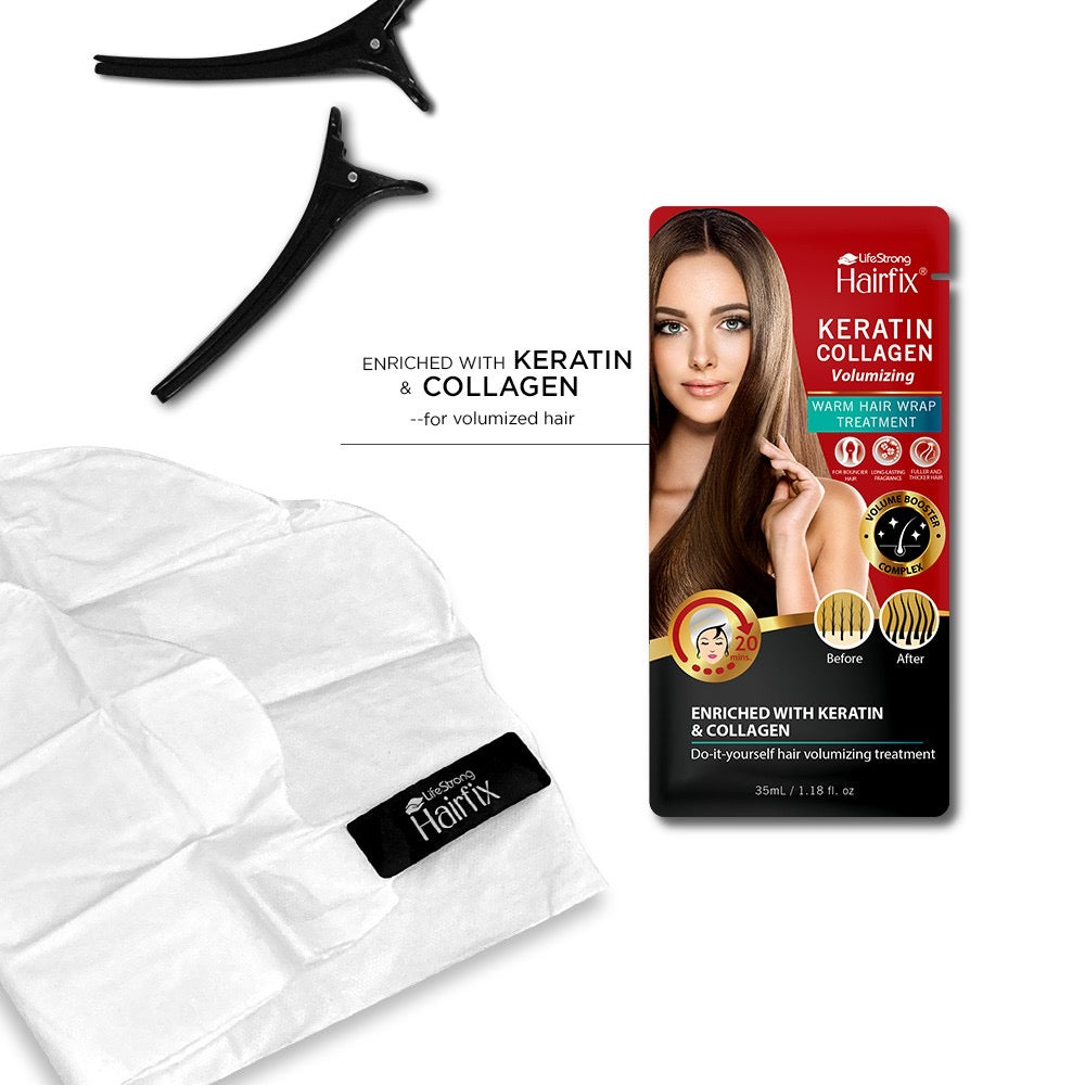 Hairfix Keratin Collagen Volumizing Warm Hair Wrap Treatment 35ml - LOBeauty | Shop Filipino Beauty Brands in the UAE