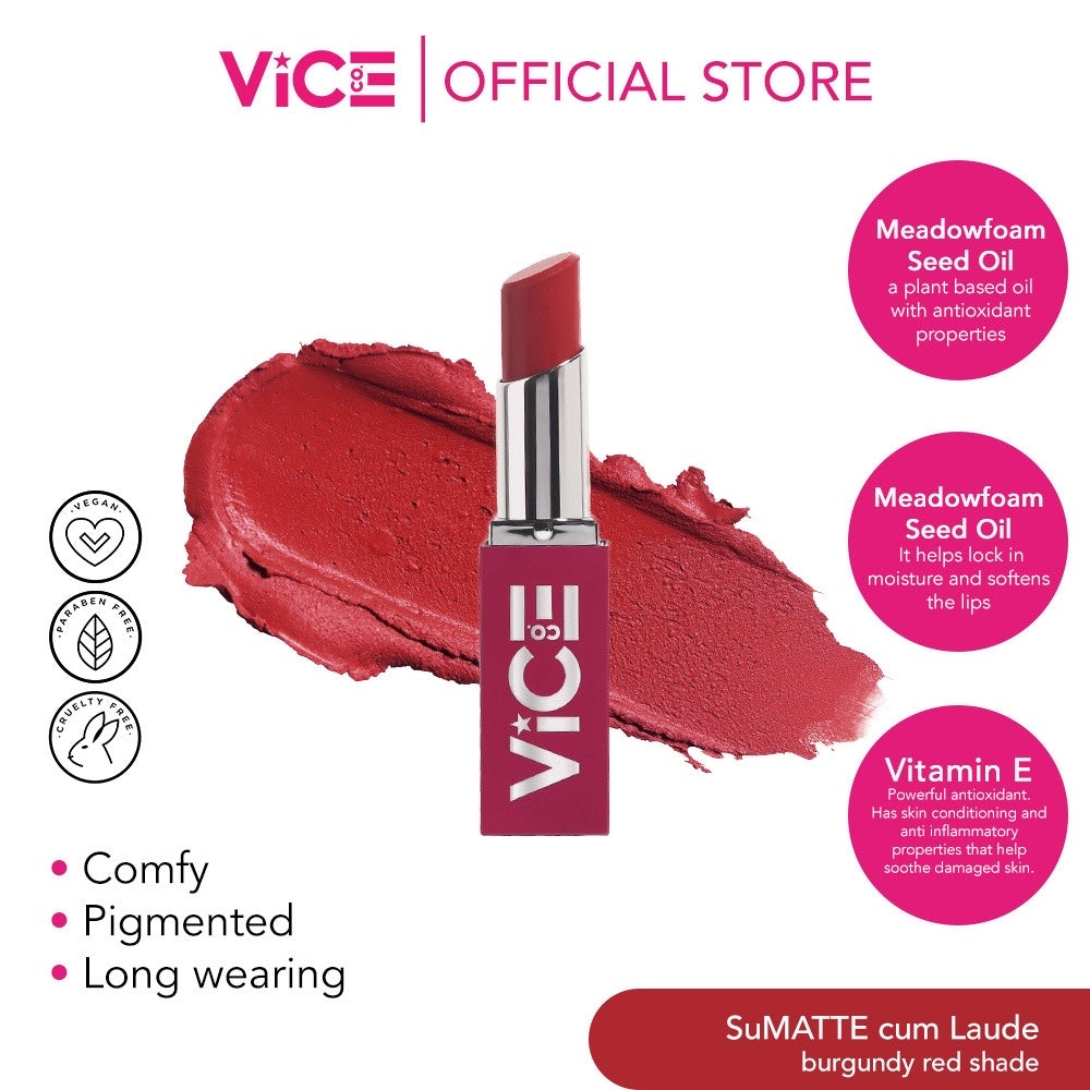 Vice Cosmetics Matte For All Flexi Matte Lipstick in SuMATTE cum Laude - LOBeauty | Shop Filipino Beauty Brands in the UAE