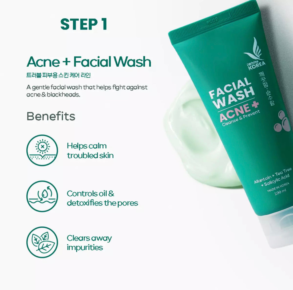 iWhite Korea Acne+ Facial Wash - LOBeauty | Shop Filipino Beauty Brands in the UAE