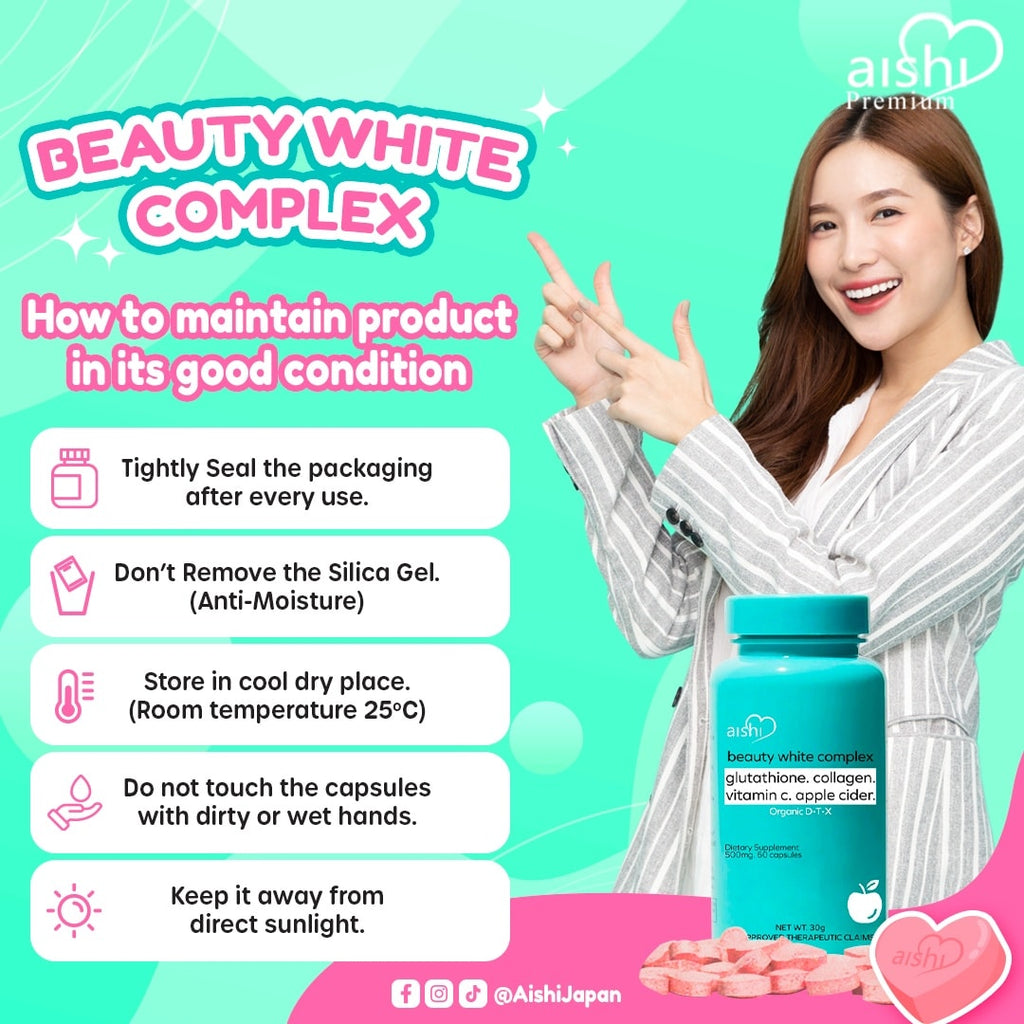 Aishi Beauty White Complex (Slimming and Whitening Supplement) - LOBeauty | Shop Filipino Beauty Brands in the UAE