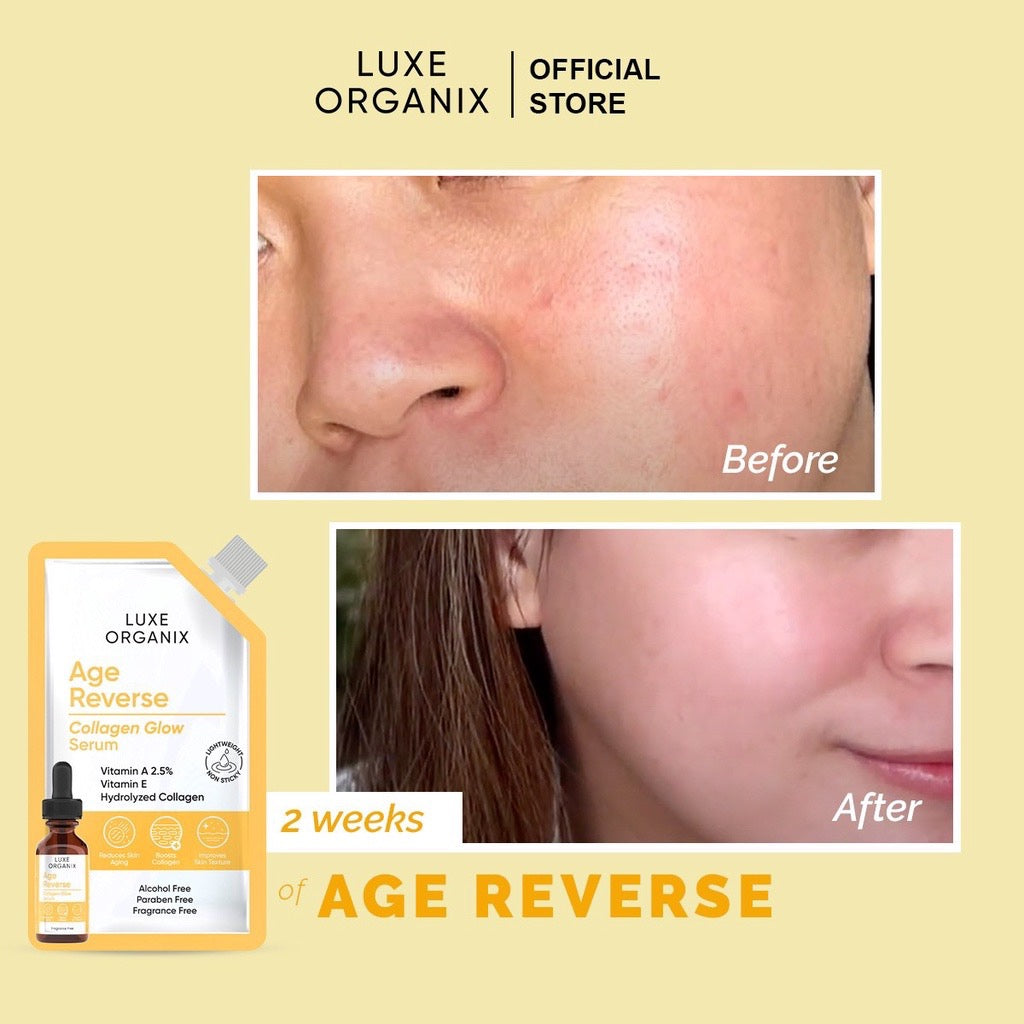 Luxe Organix Age Reverse Collagen Glow Serum Sachet 7ml - LOBeauty | Shop Filipino Beauty Brands in the UAE