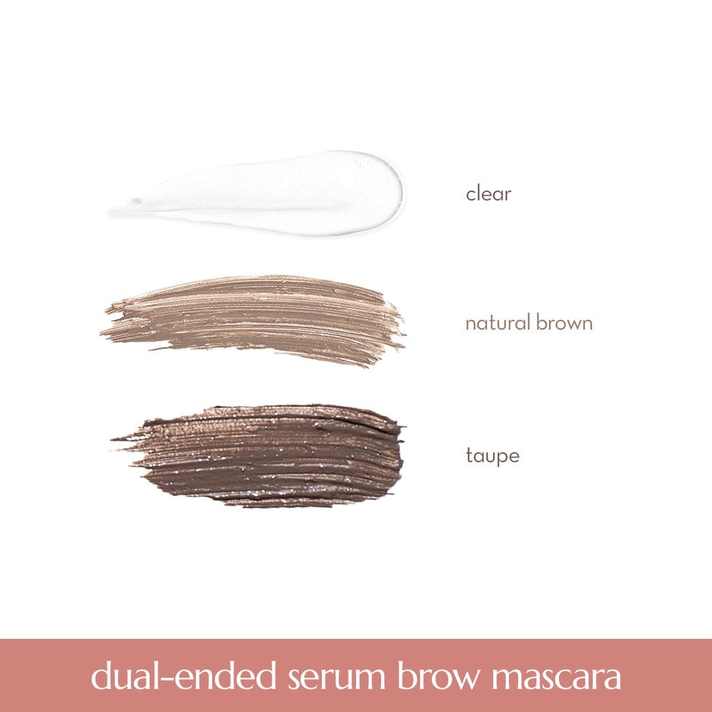 Happy Skin Second Skin Dual-Ended Serum Brow Mascara in Natural Brown