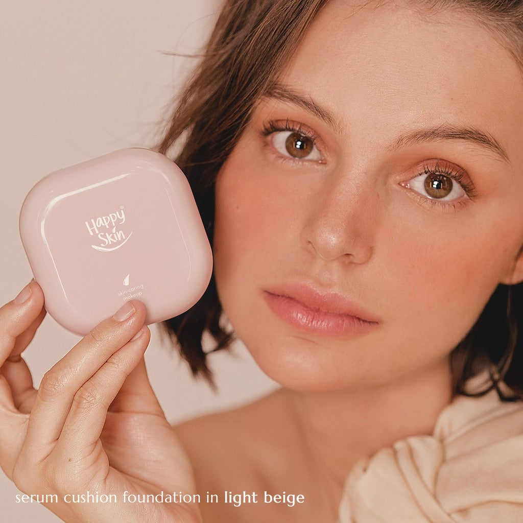 Happy Skin Second Skin Serum Cushion Foundation in Light Beige - LOBeauty | Shop Filipino Beauty Brands in the UAE
