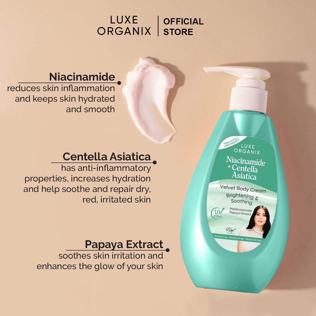Luxe Organix Niacinamide + Cica Velvet Body Cream - LOBeauty | Shop Filipino Beauty Brands in the UAE