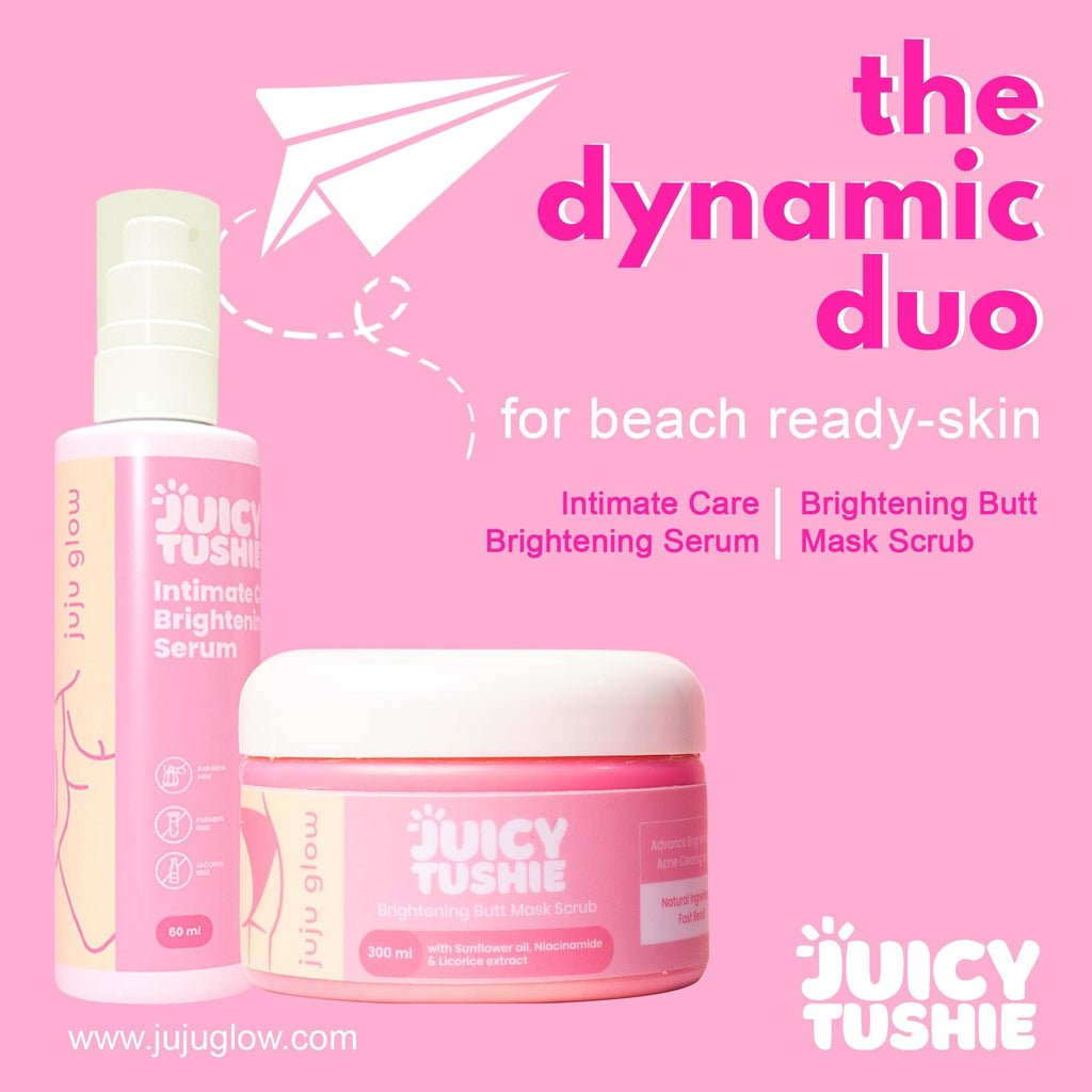 Juicy Tushie Brightening Butt Mask Scrub and Intimate Brightening Serum Bundle - LOBeauty | Shop Filipino Beauty Brands in the UAE