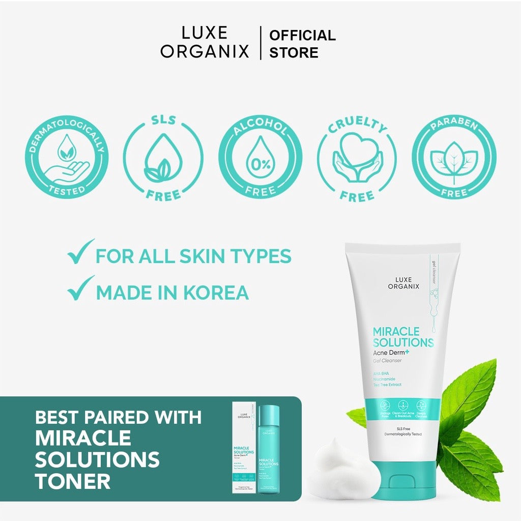 Miracle Solutions Acne Derm+ Gel Cleanser - LOBeauty | Shop Filipino Beauty Brands in the UAE