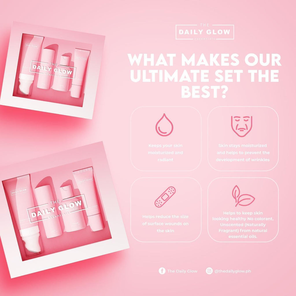 The Daily Glow Ultimate Set (Cleanser, Hyaluronic Serum, Toner, Sunscreen)