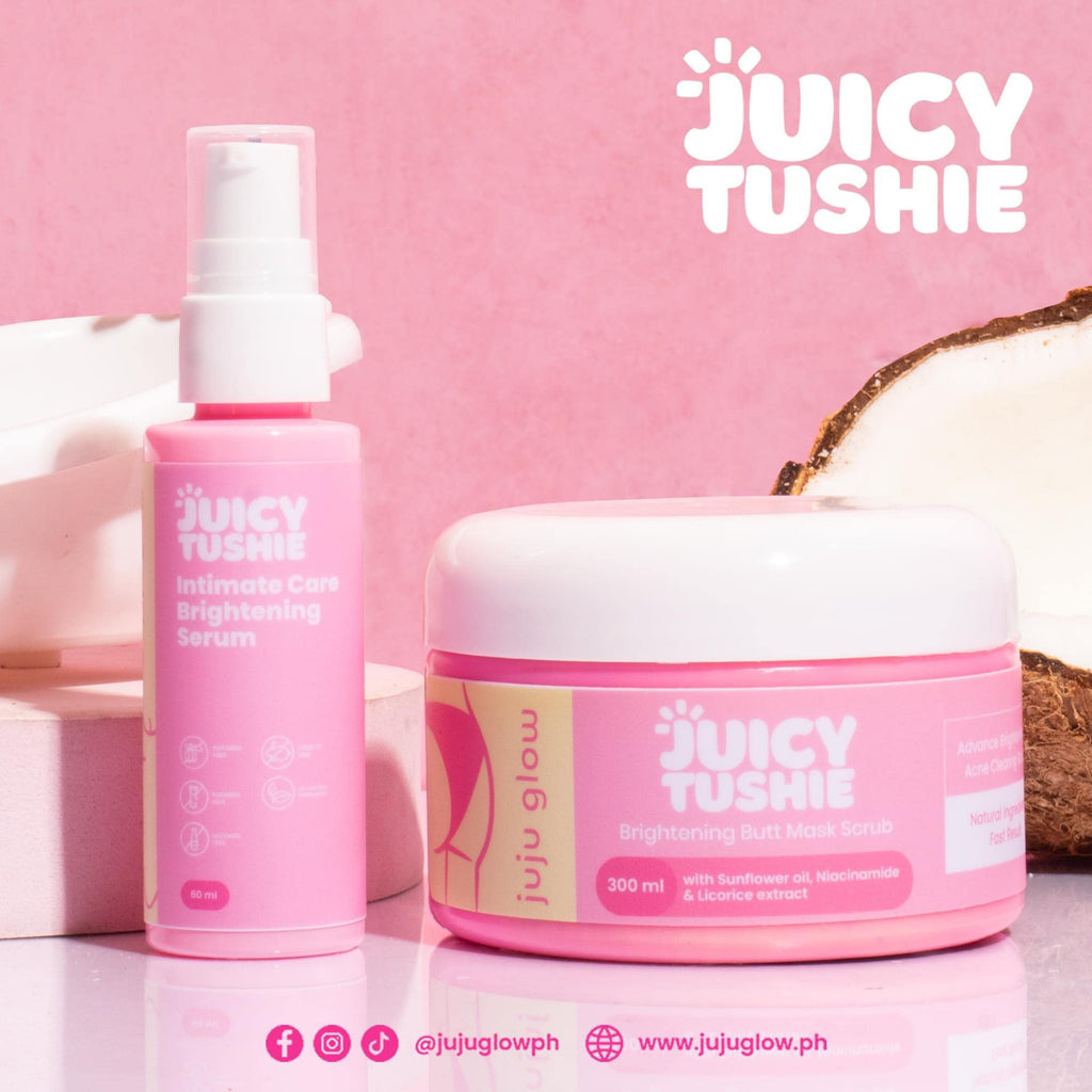 Juicy Tushie Brightening Butt Mask Scrub and Intimate Brightening Serum Bundle - LOBeauty | Shop Filipino Beauty Brands in the UAE