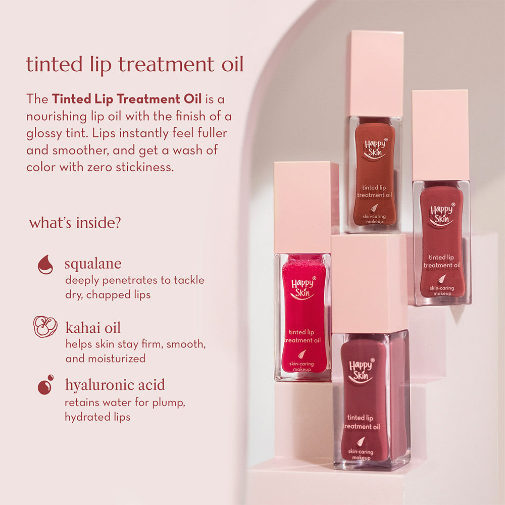 Happy Skin Second Skin Tinted Lip Treatment Oil in Unwind - LOBeauty | Shop Filipino Beauty Brands in the UAE