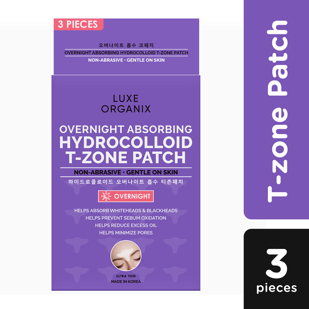Luxe Organix Overnight Absorbing Hydrocolloid T-Zone Patch (3pcs)