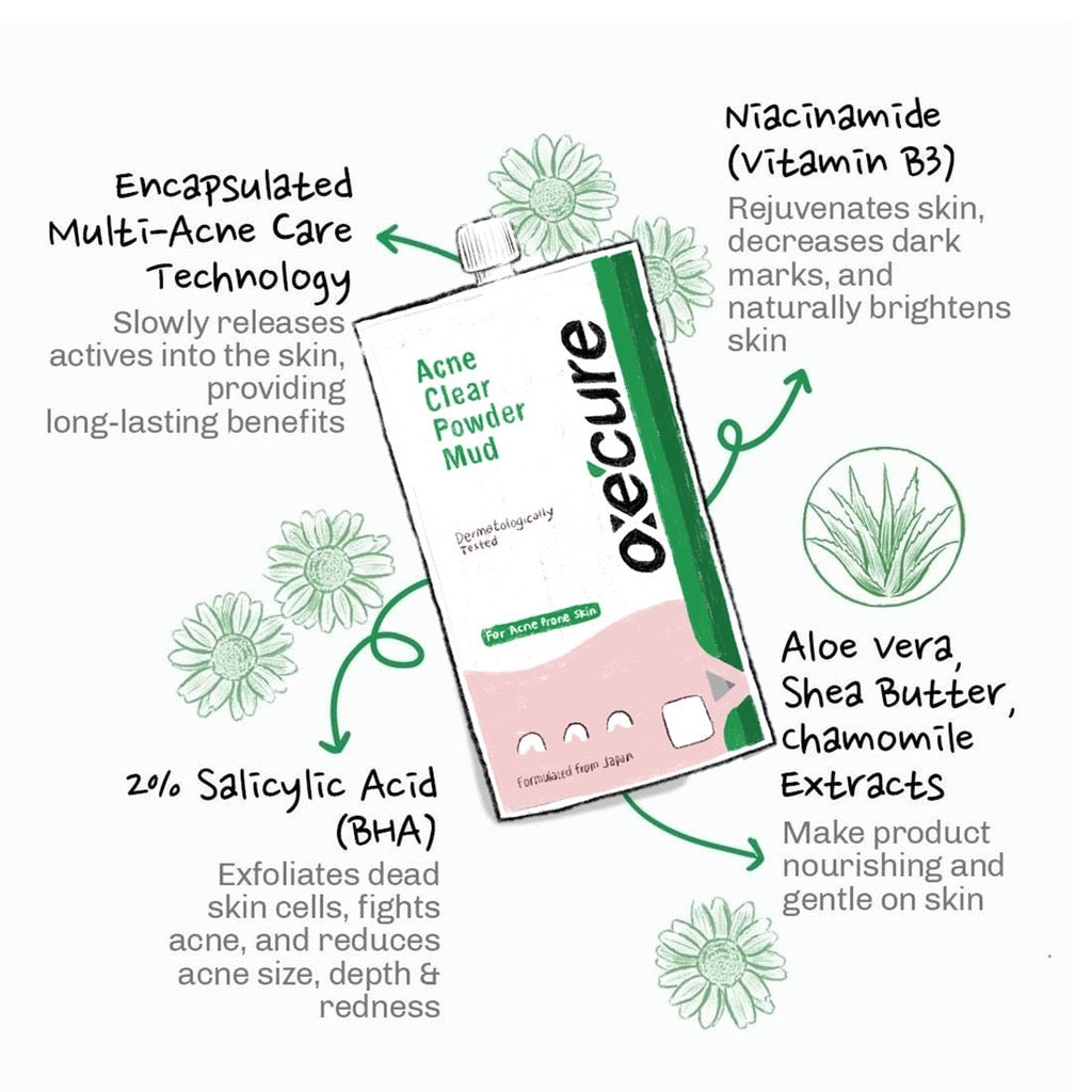 Oxecure Acne Clear Powder Mud 5g - LOBeauty | Shop Filipino Beauty Brands in the UAE