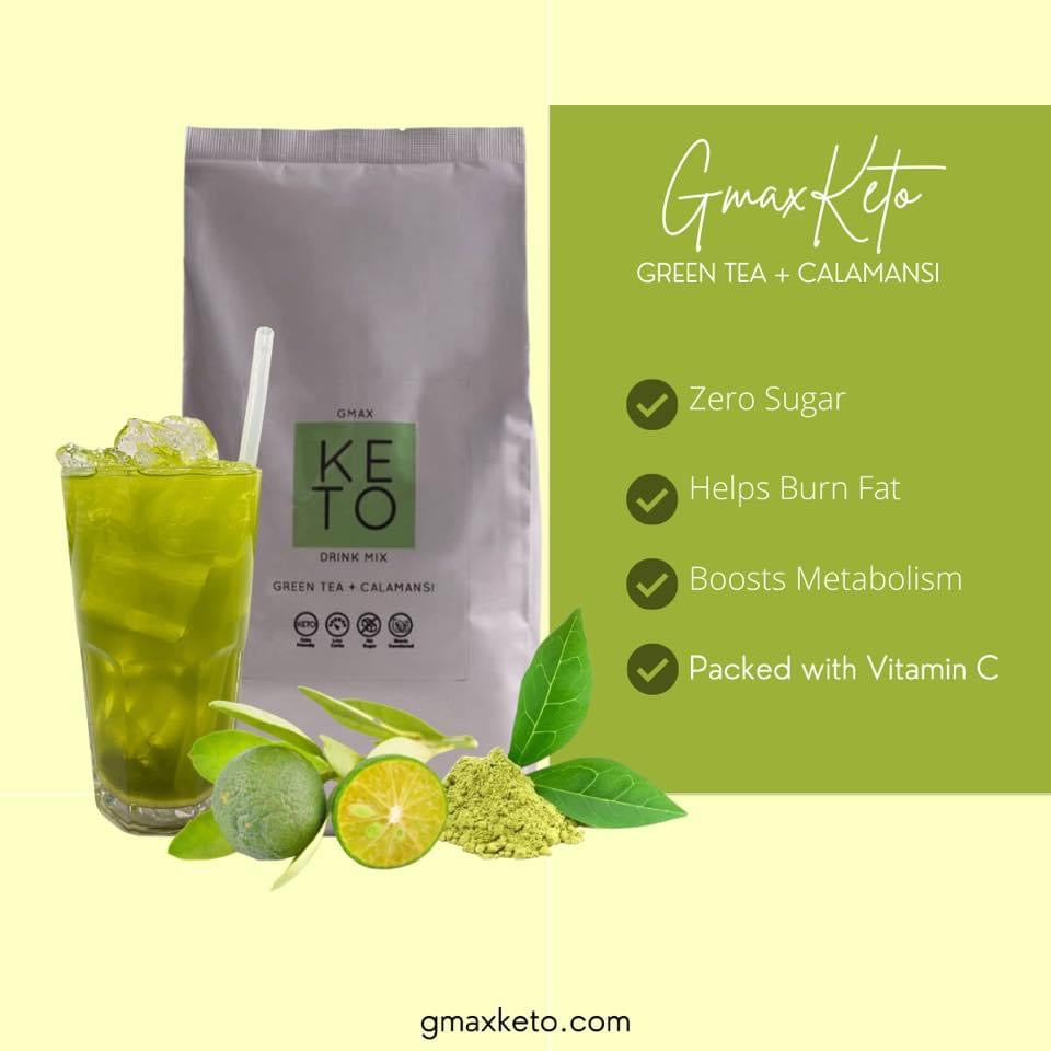 GMAX Keto Drink Mix Green Tea + Calamansi 1-Kilo Pack (EDA OCTOBER 19) - LOBeauty | Shop Filipino Beauty Brands in the UAE