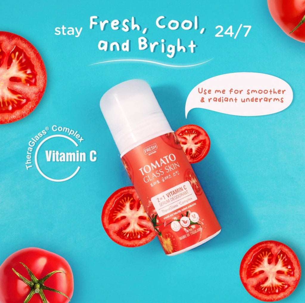 Fresh Tomato Glass Skin 2 in q Vitamin C Serum Deodorant