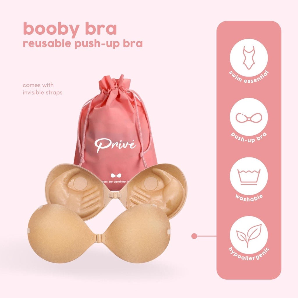 Privé Booby Bra Reusable Push Up Bra in Nude - LOBeauty | Shop Filipino Beauty Brands in the UAE